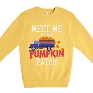 Meet Me At The Pumpkin Patch Extreme Fall Lover Cute Gift Premium Crewneck Sweatshirt