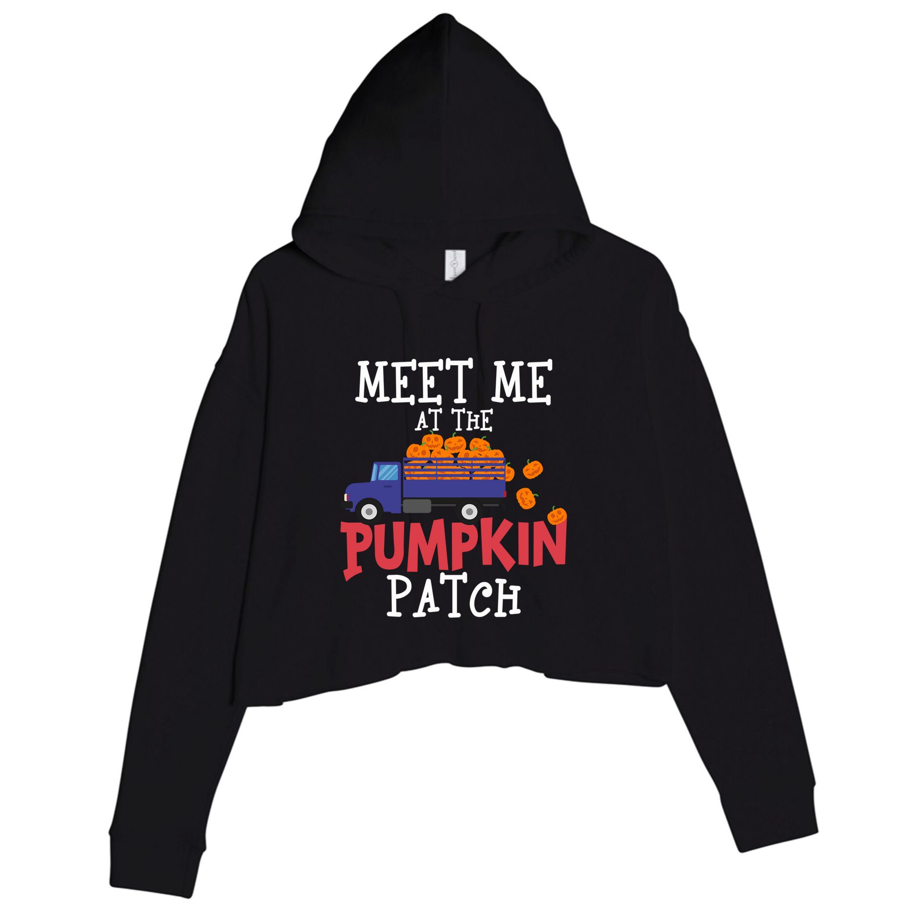 Meet Me At The Pumpkin Patch Extreme Fall Lover Cute Gift Crop Fleece Hoodie