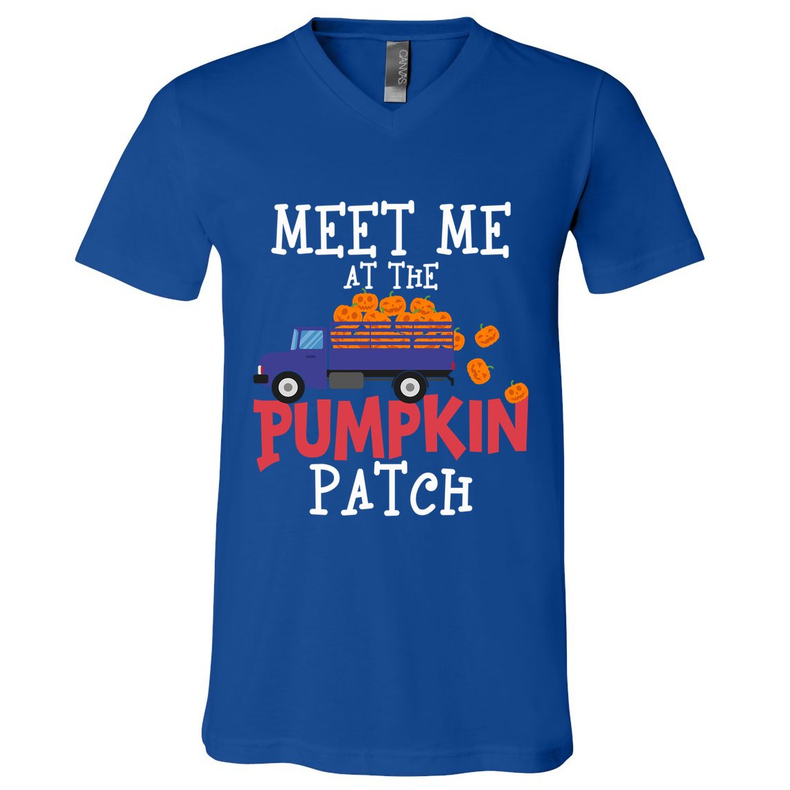 Meet Me At The Pumpkin Patch Extreme Fall Lover Cute Gift V-Neck T-Shirt