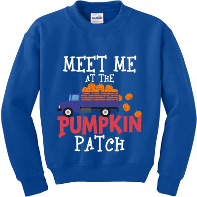 Meet Me At The Pumpkin Patch Extreme Fall Lover Cute Gift Kids Sweatshirt