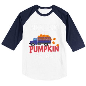 Meet Me At The Pumpkin Patch Extreme Fall Lover Cute Gift Baseball Sleeve Shirt