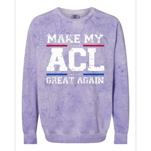 Make My Acl Great Again Acl Surgery Recovery Must Haves Colorblast Crewneck Sweatshirt