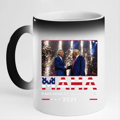 Maha Make America Healthy Again Trump Kennedy 2024 Gift 11oz Black Color Changing Mug