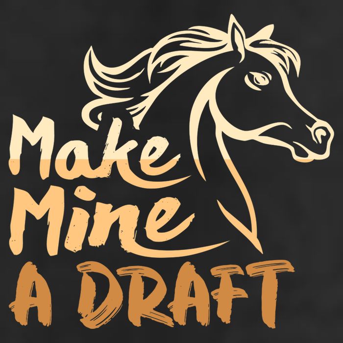 Make Mine A Draft Horse Lover Equestrian Funny 25L Jumbo Tote