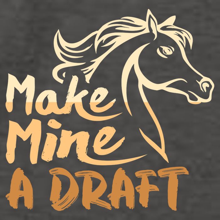Make Mine A Draft Horse Lover Equestrian Funny Vector Backpack