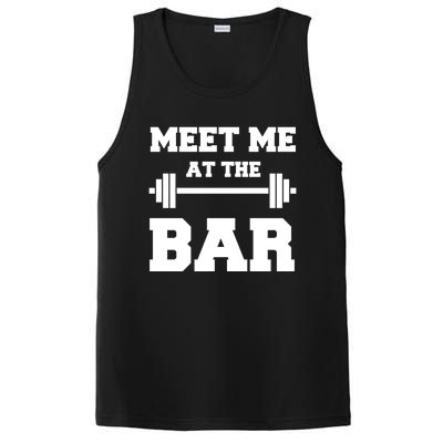 Meet Me At The Bar Cool Gym Pun Design For Weight Lifters Gift PosiCharge Competitor Tank