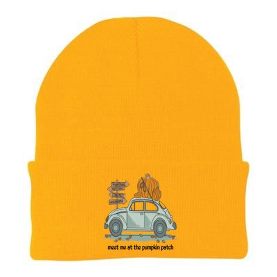 Meet Me At The Pumpkin Patch Funny Halloween Fall Gift Knit Cap Winter Beanie