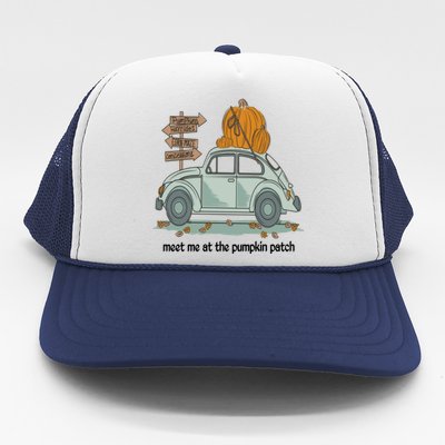 Meet Me At The Pumpkin Patch Funny Halloween Fall Gift Trucker Hat