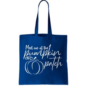 Meet Me At The Pumpkin Patch Funny Thanksgiving Gift Tote Bag