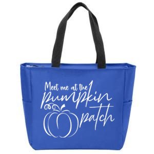 Meet Me At The Pumpkin Patch Funny Thanksgiving Gift Zip Tote Bag