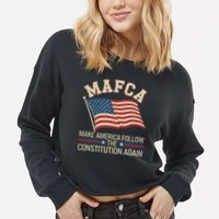 Mafca Make America Follow The Constitution Again Cropped Pullover Crew