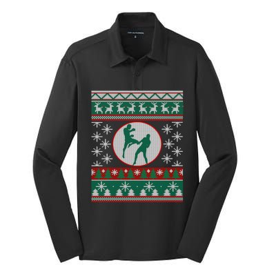 Mixed Martial Arts Ugly Christmas Gift Idea Mma Lover Cute Gift Silk Touch Performance Long Sleeve Polo