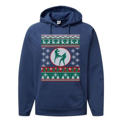 Mixed Martial Arts Ugly Christmas Gift Idea Mma Lover Cute Gift Performance Fleece Hoodie