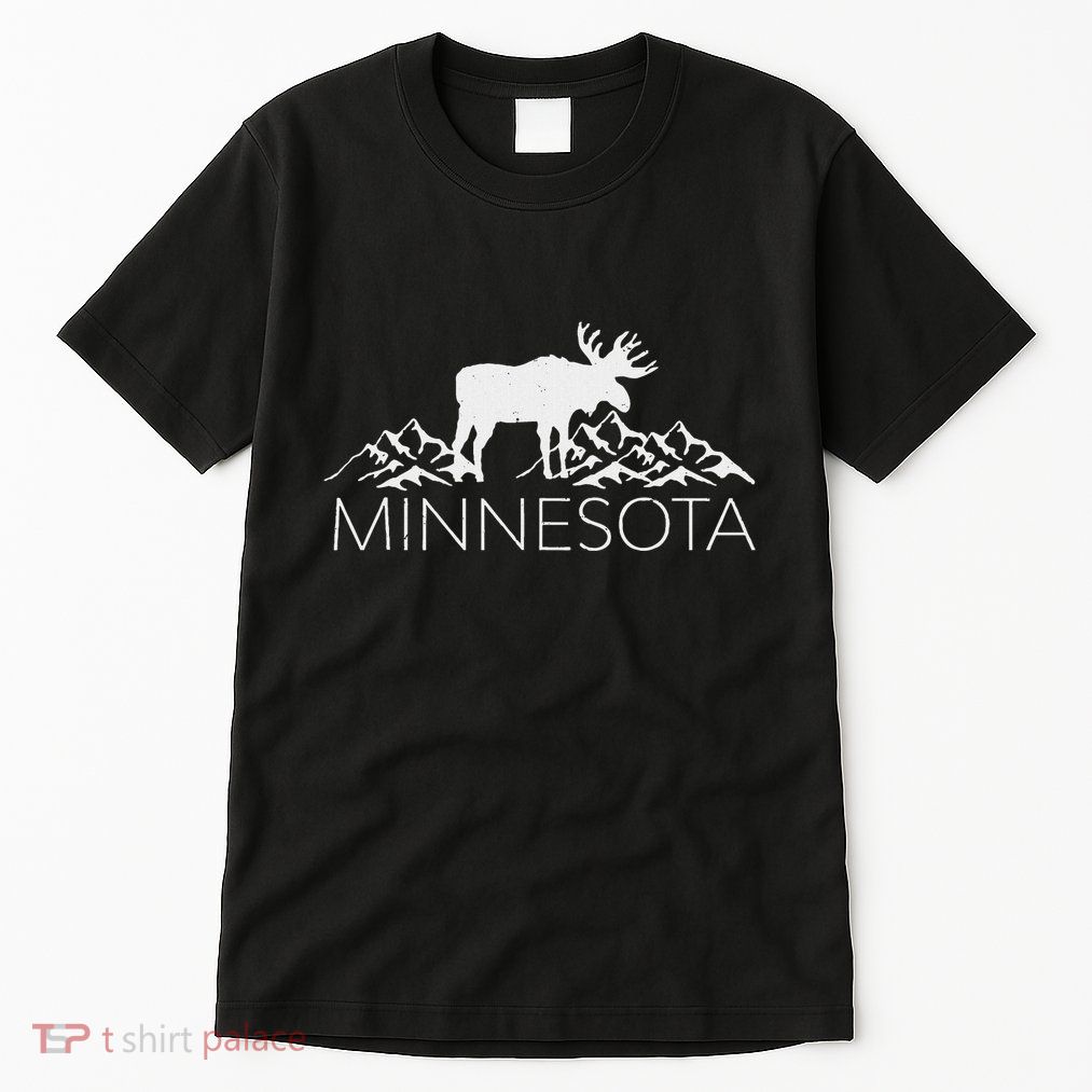 Minnesota Moose And Mountains Souvenir Nature Tall T-Shirt