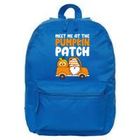 Meet Me At The Pumpkin Patch Gnome Truck Thanksgiving Gift 16 in Basic Backpack