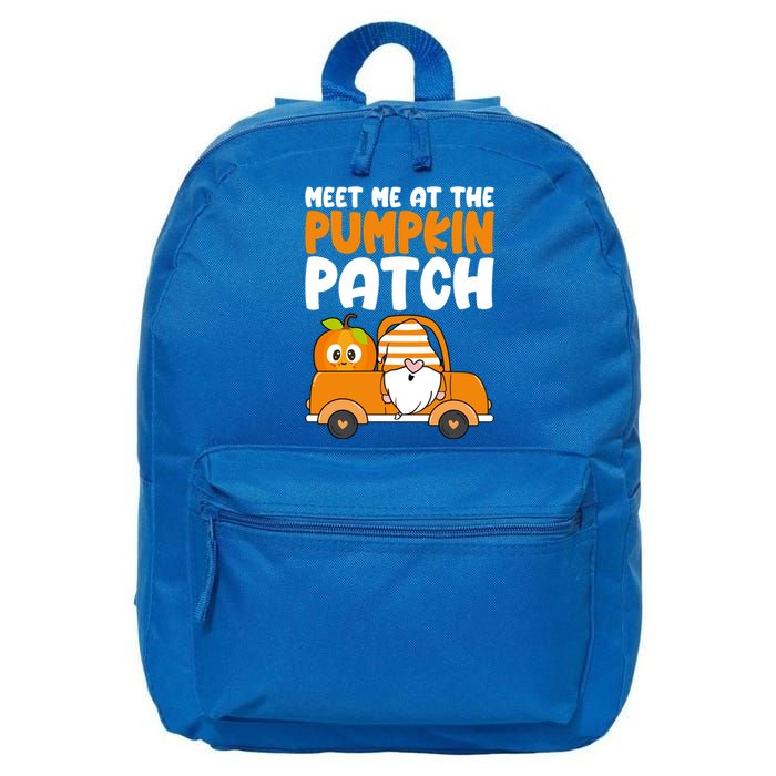 Meet Me At The Pumpkin Patch Gnome Truck Thanksgiving Gift 16 in Basic Backpack