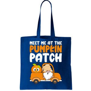 Meet Me At The Pumpkin Patch Gnome Truck Thanksgiving Gift Tote Bag