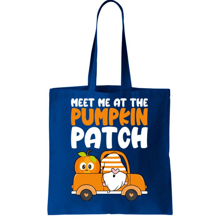 Meet Me At The Pumpkin Patch Gnome Truck Thanksgiving Gift Tote Bag