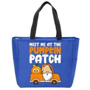 Meet Me At The Pumpkin Patch Gnome Truck Thanksgiving Gift Zip Tote Bag