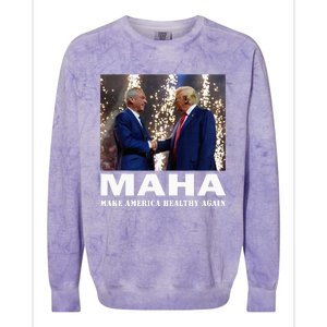 Maha Make America Healthy Again Colorblast Crewneck Sweatshirt