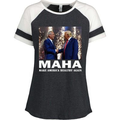 Maha Make America Healthy Again Enza Ladies Jersey Colorblock Tee