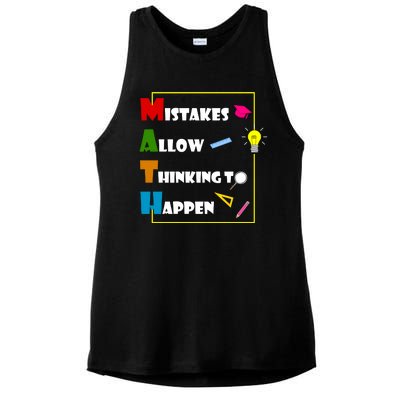 Math Mistakes Allow Thinking To Happen Ladies PosiCharge Tri-Blend Wicking Tank