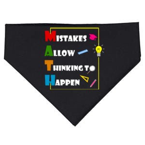 Math Mistakes Allow Thinking To Happen USA-Made Doggie Bandana