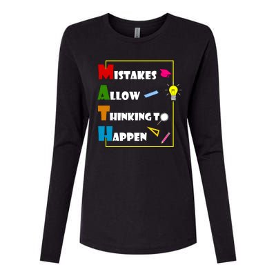 Math Mistakes Allow Thinking To Happen Womens Cotton Relaxed Long Sleeve T-Shirt