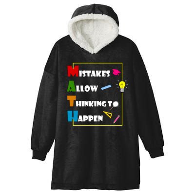 Math Mistakes Allow Thinking To Happen Hooded Wearable Blanket