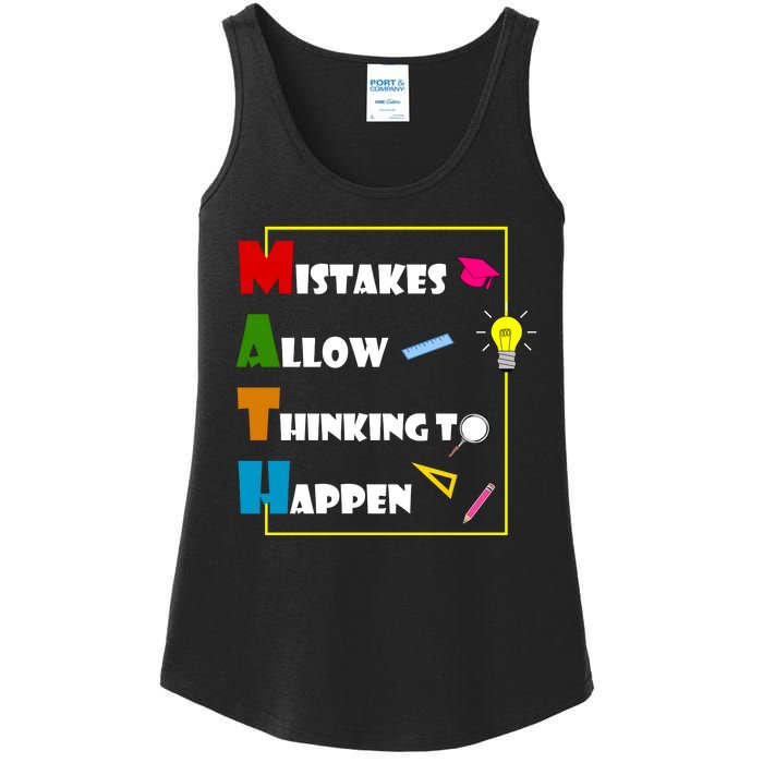 Math Mistakes Allow Thinking To Happen Ladies Essential Tank