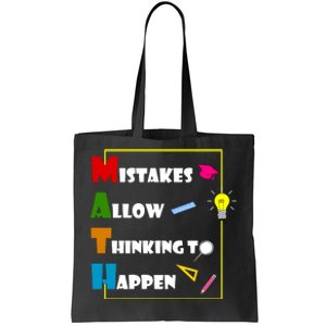 Math Mistakes Allow Thinking To Happen Tote Bag