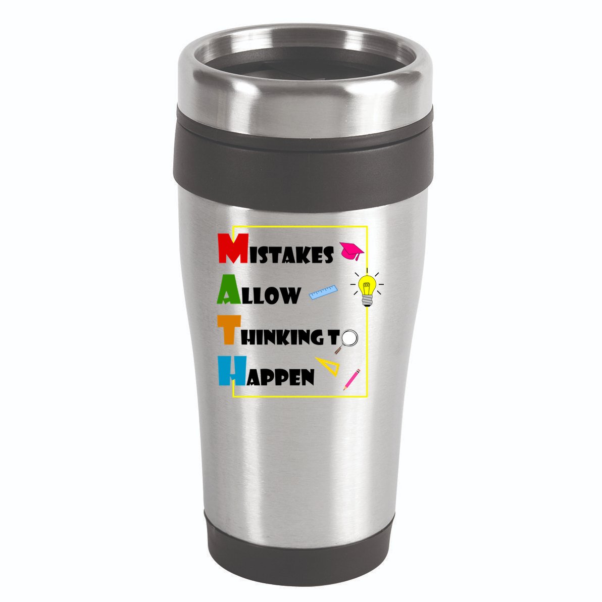 Math Mistakes Allow Thinking To Happen 16oz Travel Tumbler