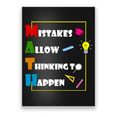 Math Mistakes Allow Thinking To Happen Poster