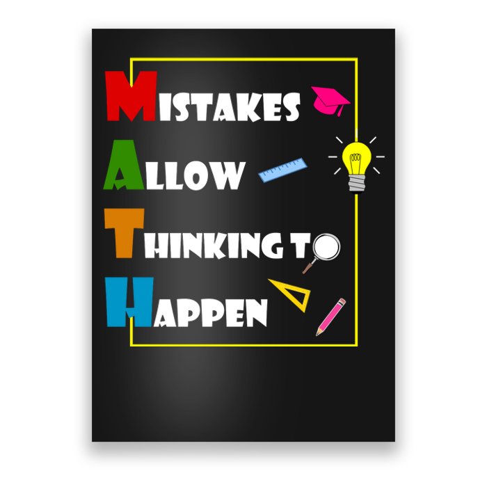 Math Mistakes Allow Thinking To Happen Poster