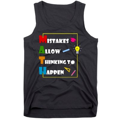 Math Mistakes Allow Thinking To Happen Tank Top