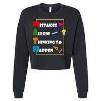 Math Mistakes Allow Thinking To Happen Cropped Pullover Crew