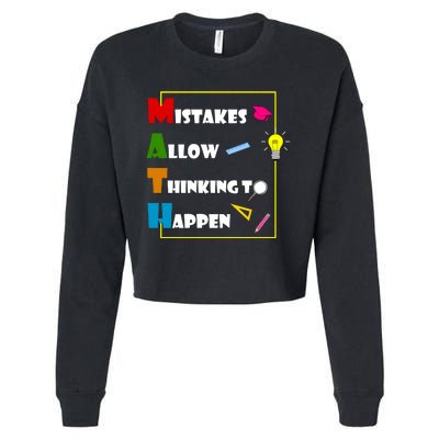 Math Mistakes Allow Thinking To Happen Cropped Pullover Crew