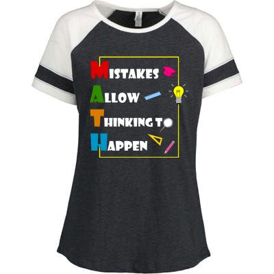 Math Mistakes Allow Thinking To Happen Enza Ladies Jersey Colorblock Tee