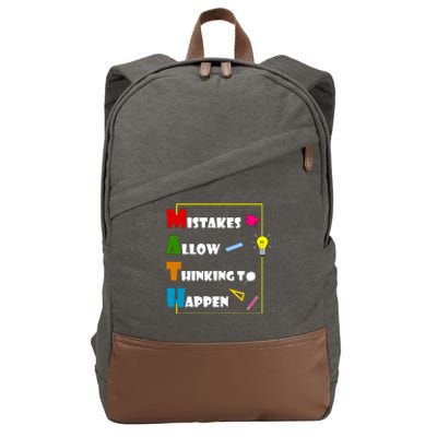 Math Mistakes Allow Thinking To Happen Cotton Canvas Backpack