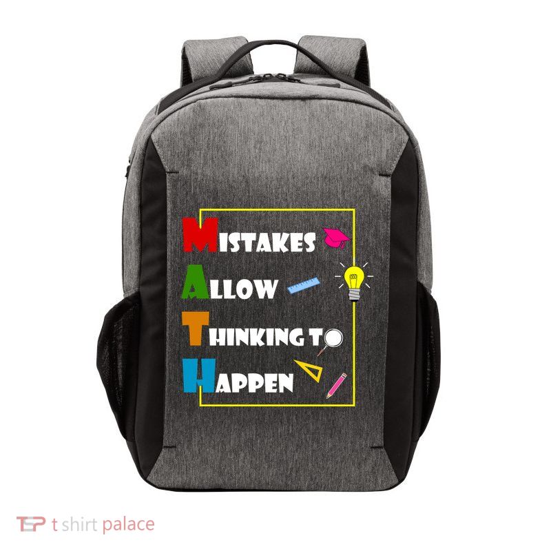 Math Mistakes Allow Thinking To Happen Vector Backpack