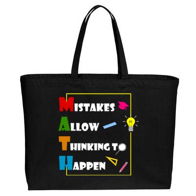 Math Mistakes Allow Thinking To Happen Cotton Canvas Jumbo Tote