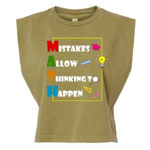 Math Mistakes Allow Thinking To Happen Garment-Dyed Women's Muscle Tee