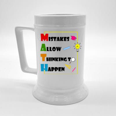 Math Mistakes Allow Thinking To Happen Beer Stein