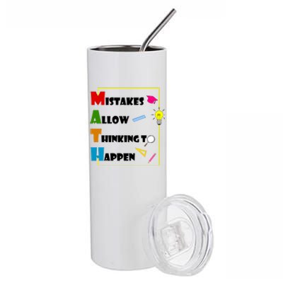 Math Mistakes Allow Thinking To Happen Stainless Steel Tumbler