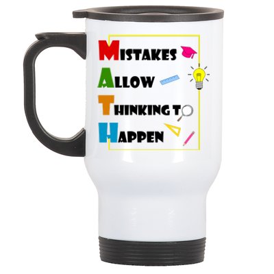 Math Mistakes Allow Thinking To Happen Stainless Steel Travel Mug