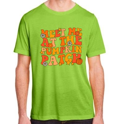 Meet Me At The Pumpkin Patch Groovy Fall Autumn Halloween Gift Adult ChromaSoft Performance T-Shirt