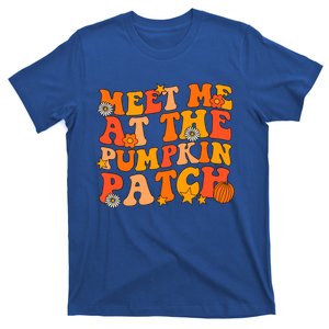 Meet Me At The Pumpkin Patch Groovy Fall Autumn Halloween Gift T-Shirt