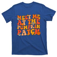 Meet Me At The Pumpkin Patch Groovy Fall Autumn Halloween Gift T-Shirt