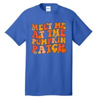 Meet Me At The Pumpkin Patch Groovy Fall Autumn Halloween Gift Tall T-Shirt