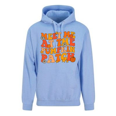 Meet Me At The Pumpkin Patch Groovy Fall Autumn Halloween Gift Unisex Surf Hoodie